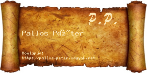 Pallos Péter névjegykártya