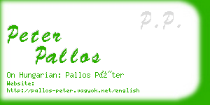 peter pallos business card